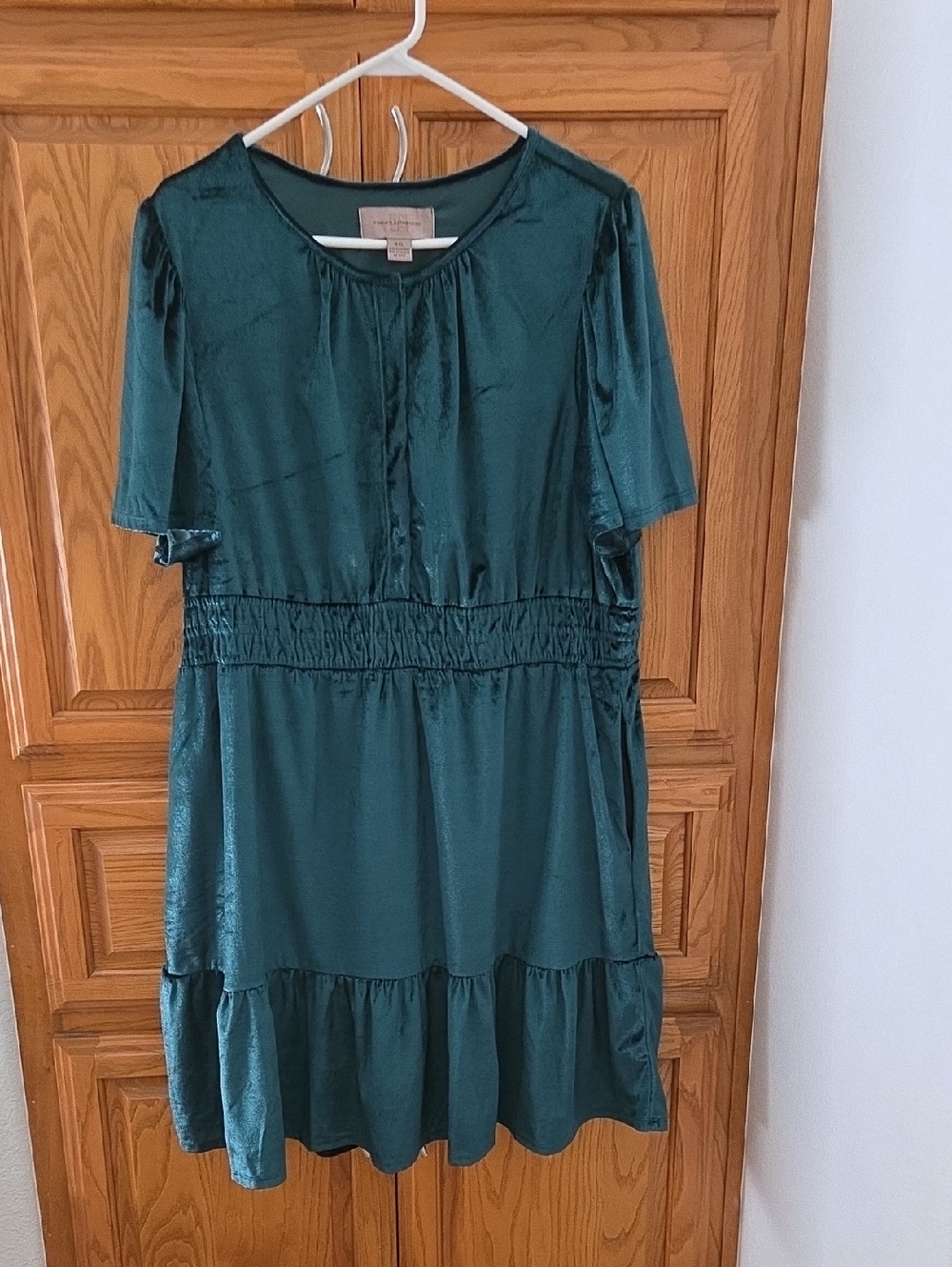 French Connection Teal Velvet Blouse